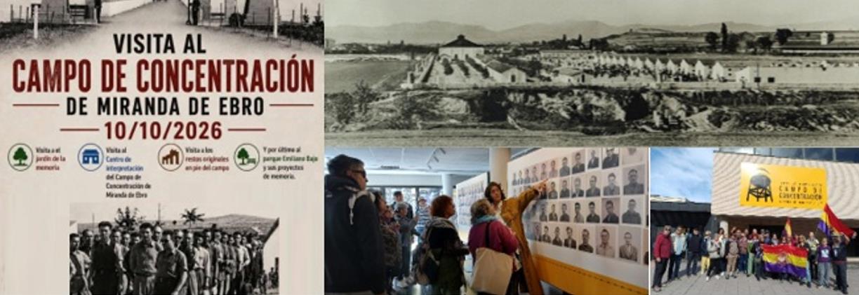 Visita de l'Associació Garraf per la República al camp de Concentració de Miranda de Ebro. Eix