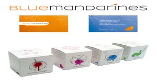 Blue Mandarines - Logotip, packaging, website